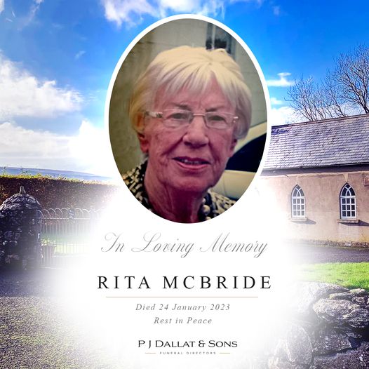 McBRIDE Ann Elizabeth (Rita) Death Notice Funeral Arrangements